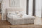 Kaiser Möbel - Boxspringbett 120x200 cm - Bett mit Bettkasten, Matratze H2 Mittelweich und Topper - Hohe Kopfstütze, 2 Matratzen und 2 Bettkästen - Polsterbett Trento, Plüsch Cord Velo Beige