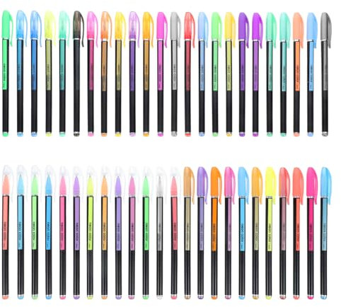 Homoyoyo Feine Spitze 48 Farben Glitzer-neon-tinte Malstifte Für Erwachsene Jungen Und Mädchen Tagebücher Kunstbüro