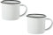 Abaodam 2pièces Tasses Émaillées Vintage Mug Pratique Pour Camping Et Chaud Design Rustique