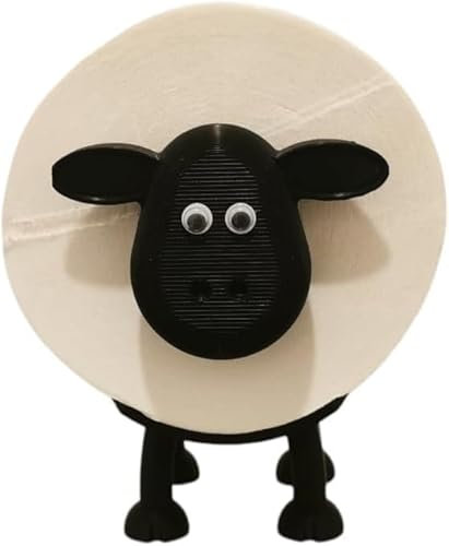 Toilettenpapierhalter Schaf Toilettenpapierhalter mit Schaf Lustiger Toilettenpapierhalter Schaf Schwarz für Toilettenpapier Klorollenhalter Klopapierhalter oder als Geschenk (1 STK)