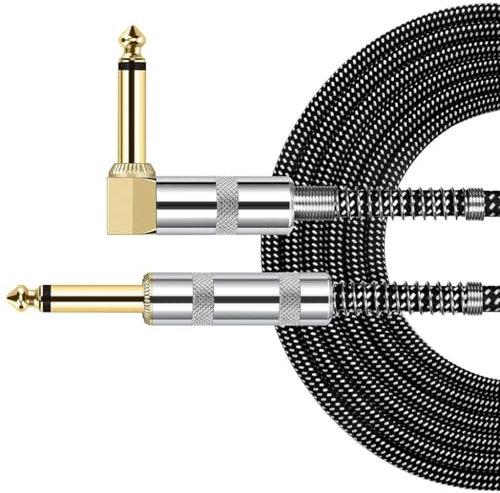KAQNTUD Studio 6.35mm 1/4inch Extender Cable for Bass Guitar & Musical Instrument Layering Noise Reduction Technology