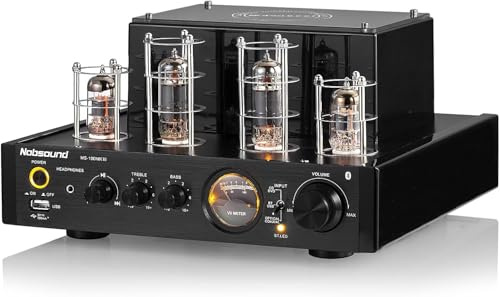 Nobsound MS-10D MKIII - Amplificatore tubolare HiFi: Bluetooth ibrido per tubi di uscita stereo subwoofer, USB/ottico/coassiale
