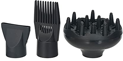 3 x Haartrockner-Düsenaufsätze, verschiedene Formen, Styling-Zubehör, kompatibel mit den meisten Trocknern, schnell trocknend, kein Frizz