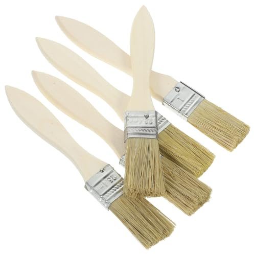 POPETPOP 36pièces Pinceau à Pâtisserie et Barbecue Manche Bois Poils Denses pour Peinture Murale Aquarelle et Copeaux Nettoyage Facile sous Eau