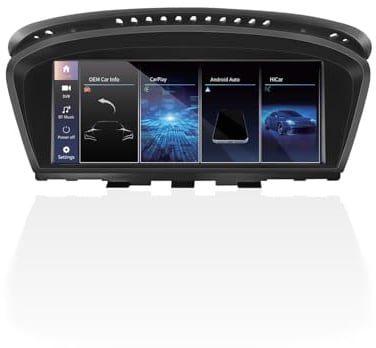 Linux Autoradio für BMW 3er 5er CCC System mit CarPlay & Android Auto | 8,8 Zoll, E90 E91 E92 E93 E60 E61 (2003-2008) Plug & Play, erhält Original iDrive, Lenkradsteuerung OEM Rückfahrkamera