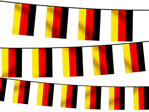 Alsino 4 Stück Deutschland WM Ketten 8M Wimpelkette Fahnenkette Flaggenkette Fanartikel