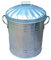 Heavy Duty Metal Ash Tidy Bucket Bin Coal Log Storage Carrier With Lid Handle (15L Metal Bin with Lid)