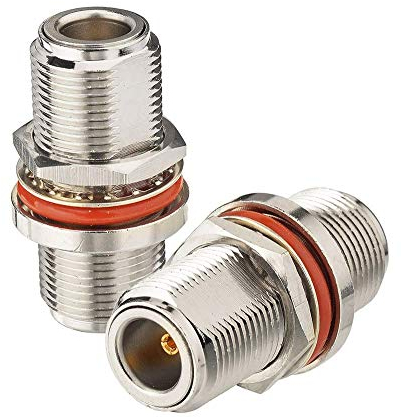 Eightwood N Buchse auf N Buchse Schott RF Koax Adapter 2 Stück