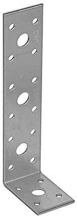 DMX - Schwerlast Winkelverbinder Lochwinkel Bauwinkel Holzverbinder Balkenwinkel Klammern Möbelverbinder Montagewinkel Verzinkt - KL - Silber, 150x50x35x2,5 (20 Stk./Verp.)