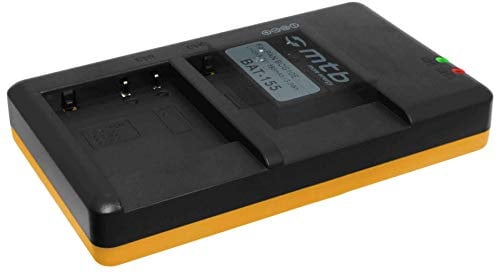Dual-Ladegerät (Netz, USB) kompatibel mit Panasonic DMW-BCG10(E), BCF10(E) / Lumix DMC-FH, FS, FT, FX, TS, TZ, ZR, ZS, ZX und mehr... - Siehe Liste - inkl. 2A Netzteil (2 Akkus gleichzeitig ladbar)