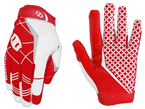 Seibertron Pro 3.0 Elite Ultra-Stick Sports Receiver/Empfänger Handschuhe American Football Gloves Jugend und Erwachsener Red L