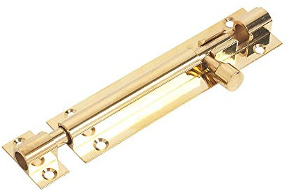 Dzina™ Barrel Bolt Straight 150mm x 38mm (6 x 1. 1/2 Inch) Brass Pack of 1
