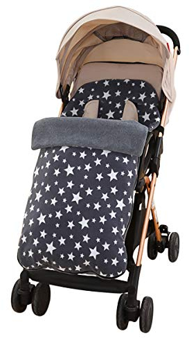 SONARIN Universal Premium Fußsack für Kinderwagen,weicher Deluxe-Thermo-Fleece,Cosy Toes,für Jogger, Buggy(Grau)