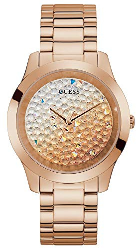 GUESS Women Analog Watch with Stainless Steel Strap GW0020L3
