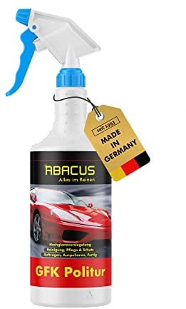 ABACUS® GFK-Politur, Schnellpolitur, Autoglanz, Autopolitur, Autopflege, KFZ-Politur, Kunststoffpolitur, Lackpolitur, Wohnwagenpolitur, Bootpolitur, Waschen ohne Wasser – GFK-Politur 750 ml (4321)