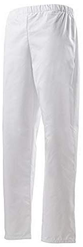 ROBUR Pantalon Blanc Mixte P/C Taille Elastique (S)