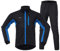 GITVIENAR Fahrrad Trikot Set Winter, Radjacke +Lange Radhose Wasserdicht Winddicht Atmungsaktiv Reflektierend Warm Fleece Fahrradbekleidung Set Radtrikot Herren Damen (Blau, XL)