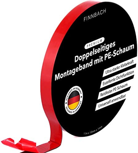 Doppelseitiges Klebeband [11M] Dichtungsband - Universal Kochfeld Ceranfeld Montageband schwarz - aus widerstandsfähigem PE Schaum - 10mm x 11m Dichtband
