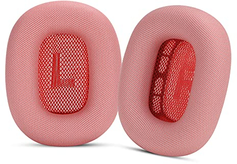 Ohrpolster für AirPods Max Kopfhörer Ohrpolster Ohrmuscheln Ohrenschützer mit Proteinleder, Memory Foam und Magnet Rosa
