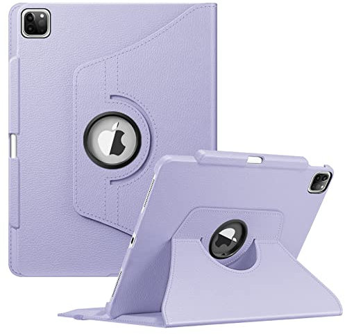 FINTIE Étui Rotatif Compatible avec iPad Pro 12,9 (2022/2021/2020/2018, 6e/5e/4e/3e génération) - Coque de Protection pivotante à 360 degrés avec Porte-Crayon, Mise en Veille/réveil Automatique,