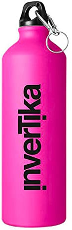 Invertika Borraccia termica in alluminio Pink 750ml antigoccia - caldo e freddo per sport - yoga - palestra e tempo libero - campeggio