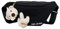 Bauchtasche Bauchtasche Teddybär, 3D Cartoon Tier Kawaii Süße Tragetasche Tasche Japanischer Stil Geldbörse Schultertasche Mädchen Junge Teenager Kind Student Schule Outdoor (Schwarz)