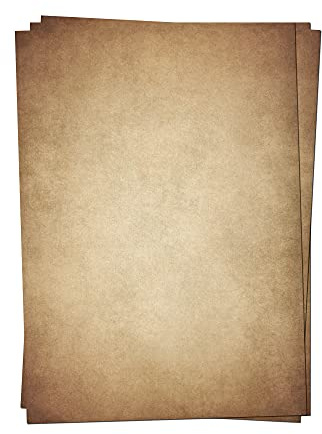 PRESENTOU Briefpapier beidseitig bedruckt 120 Gramm Papier | Motivpapier Urkundenpapier Urkunde Speisekarte Liebesbrief (Vintage Dunkel, 50 Bögen)