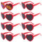 Qixuer Occhiali Effetto Cuore, 8 Pezzi Forma Di Cuore Occhiali Occhiali Cuori 3D Occhiali Per Diffrazione Occhiali a Cuore Occhiali Da Sole Unisex Men And Women Valentine’s Day Carnival Party Glasses