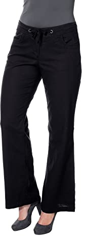 Sheego Damen Große Größen Hose aus angenehmen Baumwoll-Leinen-Mix Freizeitmode sportlich -