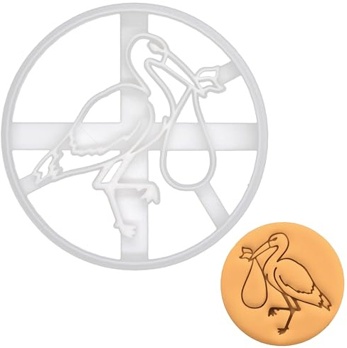 Storch mit Baby Ausstechform, 1 Teil