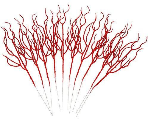 Alipis 10 Pezzi Foglia Di Natale Scelte Dell'albero Di Natale Accessorio Ghirlanda Natalizia Rami Per La Decorazione Rami Secchi Artificiali Fiore Artificiale Veloce