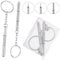 2 Stück Mini Brillen Schraubendreher, 3 in 1 Brillen-Reparatur-Set Edelstahl Screwdriver Schlüsselbund Precision Kleines Schraubenzieher für Sonnenbrillen, Schmuck und Uhren Reparatur