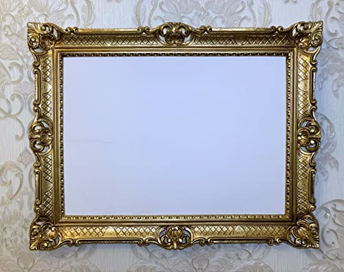 Generisk Bildram Guld Rektangulär 90 x 70 cm Foto Spegelram Målning Ram Bröllopsram Barockram 50 x 70 cm Prunk Ram Hängande Ram 3057