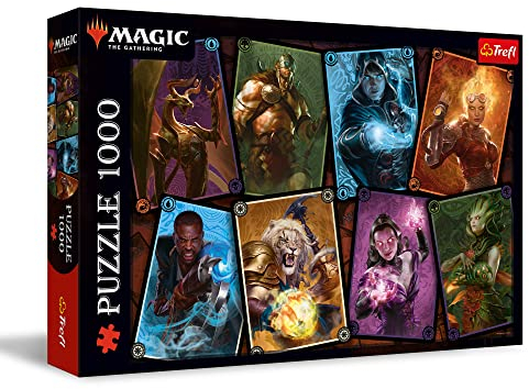 Trefl - Magic: The Gathering - Puzzle 1000 Elemente - Puzzlespiel für die Liebhaber des Kartenspiels Magic, Collage mit Karten, Zauberer und Monster, Puzzle Klassisch für Erwachsene und Kinder ab 12