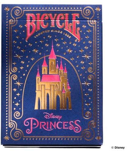 Bicycle - Jeu de 54 Cartes à Jouer - Collection Ultimates - Disney Princess - Magie/Carte Magie - Rose et Bleu