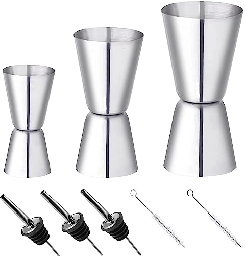 3 Pezzi Misurino Per Cocktai Misurino Della Barra Misurino in Acciaio Inox Misurino Piccolo con Scala Interna, Adatto Per Bar, Party, Cocktail Shakerl