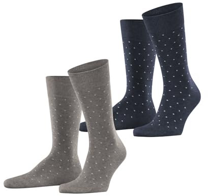 ESPRIT Herren Socken Fine Dot 2-Pack M SO Baumwolle gemustert 2 Paar, Mehrfarbig (Sortiment 0140), 43-46