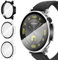 ivoler 3 Piezas Funda para Huawei Watch GT 4 41mm, Protección Completa Protector de Pantalla de Cristal Vidrio Templado Duro PC Anti-arañazos Carcasa, 2 Transparente + 1 Negro