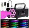 500W Nebelmaschine,16 Farbigen Rauchmaschine mit Kabelloser Fernbedienung & 8/18 LED Licht, 3000 CUFT,Fog Machine, Nebelmaschine für DJ Disco Party,Hochzeiten, Weihnachten,Bühnenauftritte (18 LED)