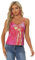 Allegra K Damen Festliches Oberteil Glitzer Top Spaghetti Party Club Camisole Pailletten Shirt Rosa Grün S