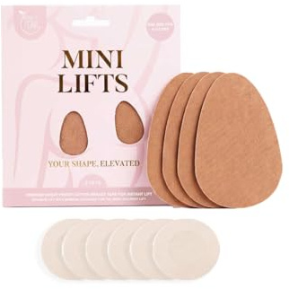 Perky Pear Mini Lift Boob Tape [A-D Cup] - 2 Pairs of Breast Lift Boob Tape & 3 Pairs Nipple Cover Protectors