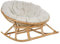 Schaukelstuhl Rattan natürlich / beige mit Kissen Boho Stil Orvieto