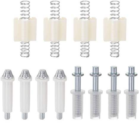 sourcing map 12 Pcs Le Kit de Quincaillerie pour Porte Pliante Comprend Un Pivot Supérieur et Inférieur et Un Ressort en Acier pour Porte de Placard Pliante pour Porte de Poche Pliante