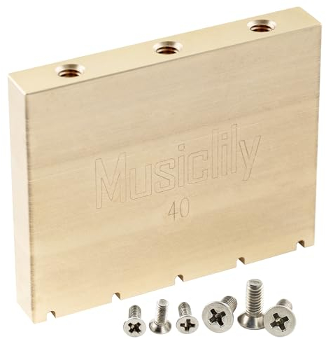 Musiclily Ultra 40mm Messing Gitarre FR-Style Tremolo Block für E-Gitarre Gotoh GE1996T Floyd Rose Locking Tremolo