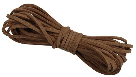 PATIKIL 5.5 Yards x 3mm Faux Suede Leather Cord, Leather Lace String for Bracelet Necklace Beading Making DIY Crafts, Red Brown