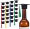 FINGERINSPIRE 24Pcs Mini Cute Graduation Cap 4 Colors Wine Bottle Toppers Grad Hat Graduation Bottle Cap with Tassels Small Decorative Hat for Graduation Party Drinker Bottle Topper Table Decoration