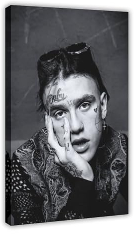YVNESAQ Lil Peep Poster (19) Leinwandposter, Wandkunst, Dekordruck, Bild Gemälde für Wohnzimmer, Schlafzimmer, Dekoration, Rahmen-Stil, 60 x 90 cm