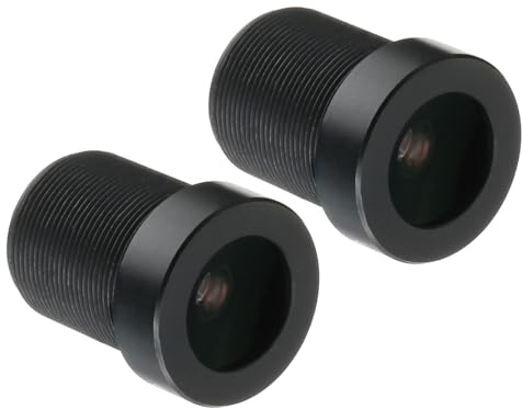 QUARKZMAN 2Stk 6mm CCTV Kamera Objektiv Sicherheit Kamera Objektiv Schwarz | 5MP F2.0, FPV, Weitwinklige, M12 Gewinde Durchmesser, Für IP Kamera Panoramisch