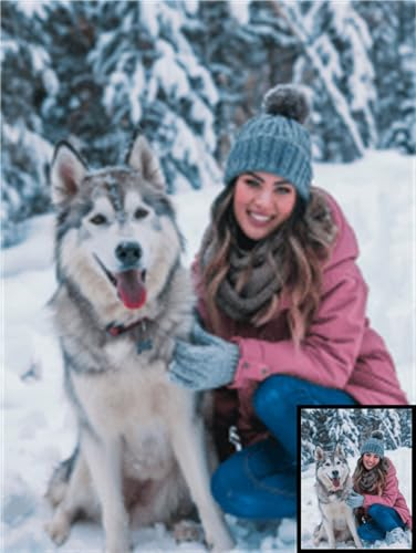 SHUIYAZI Personalisiertes Diamond Painting - Custom 5D DIY Eigenes Foto Selbst Gestalten Full Diamant Set für Erwachsene - Home Decor, 20x30cm CA-22