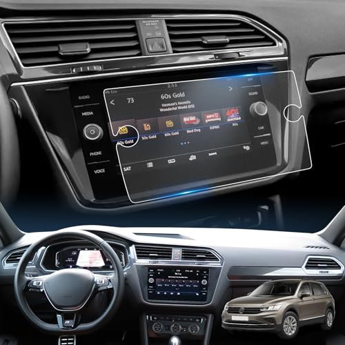LFOTPP 8 Zoll Navigation Blendschutz Matt Displayschutzfolie Kompatibel mit Tiguan II MK2 GTE Allspace, Gehärtetes Glas 9H Kratzfest GPS Navi Anti-Fingerprint Tiguαn 2 Zubehör
